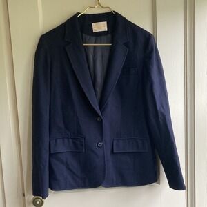 Pendleton Womens Blazer 100% Pure Virgin Wool  Size Small Navy Made USA 2-button